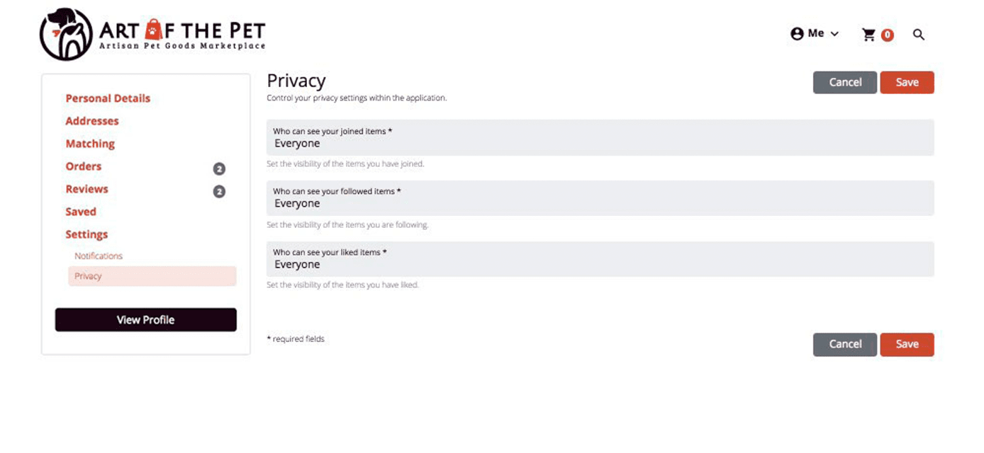 Privacy Settings